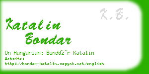 katalin bondar business card